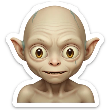 gollum saying thanks sticker
