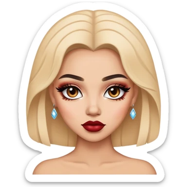 pretty baddie with makeup sticker