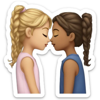 Girl kiss girl sticker