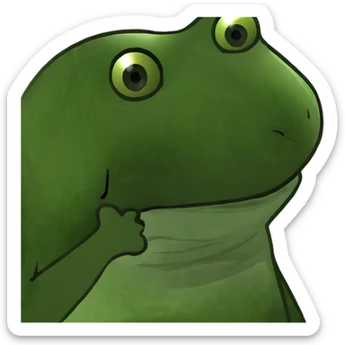 married frogs, frog couple sticker