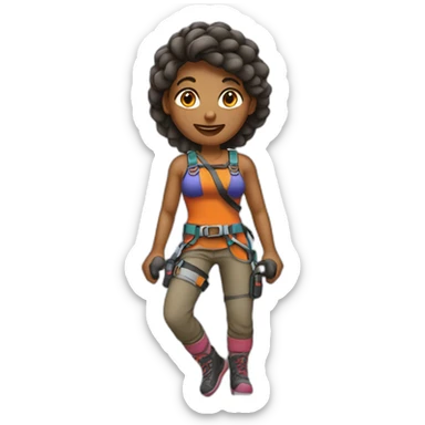woman rock climber sticker