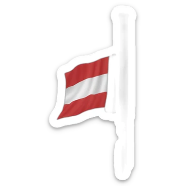 Indonesia flag on pole waving sticker