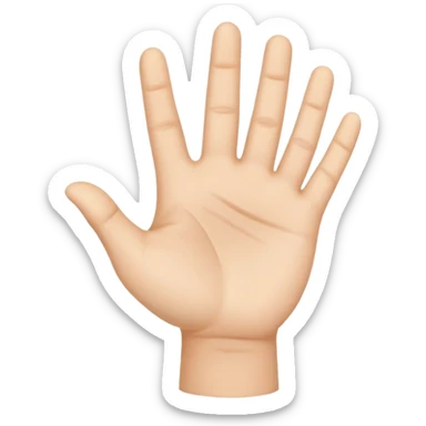 palm up hand sticker