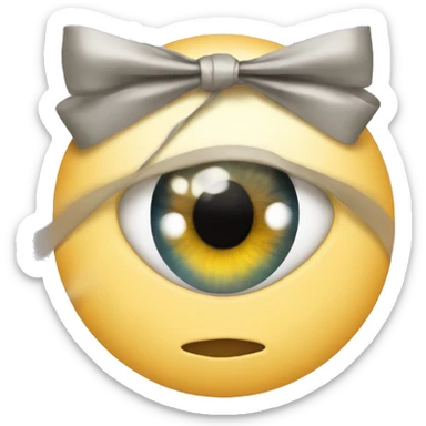 eye roll with a bow  sticker