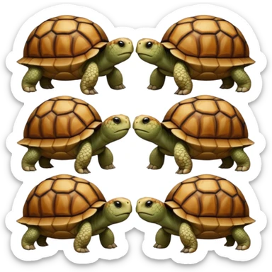 Tortoises in confusion sticker