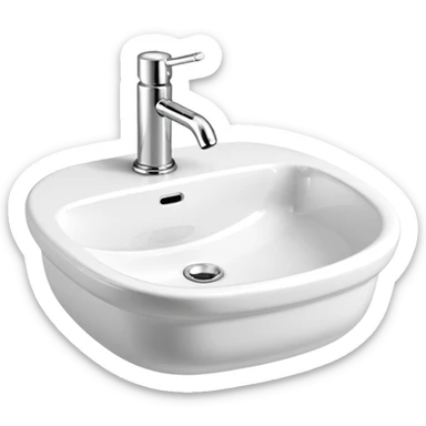 retro wash basin
 sticker