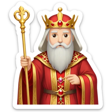 Tarot Card with the emperor on it  sticker