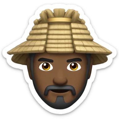 Samurai com mascara  sticker