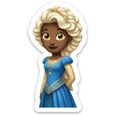 Principessa con i capelli blu  sticker