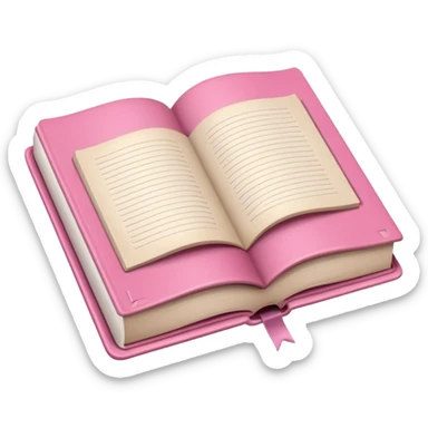 Make an open book, with white pages, but a pink cover only at the bottom! sticker