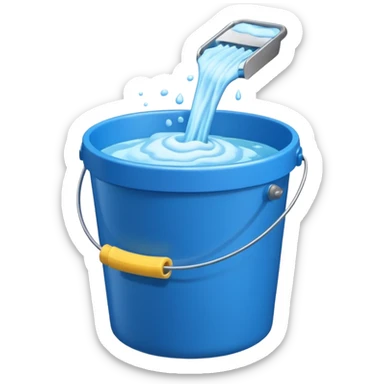 Bucket and cleaning product sticker