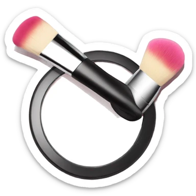 blush and brush sticker