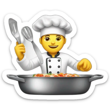 chef cooking plate sticker