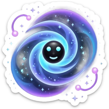 black magic particles sticker
