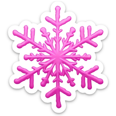 Pink snowflake sticker