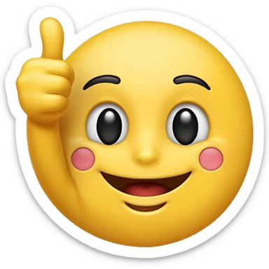 a yellow emoji giving a big thumbs up  sticker