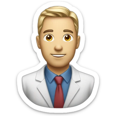 Finance Officer man face sticker