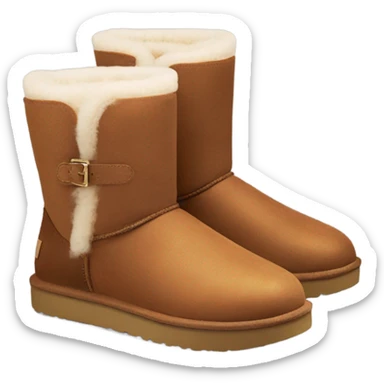 Short platform chesnut brown Uggs sticker