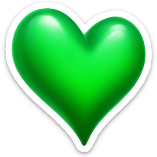 repaired green heart sticker