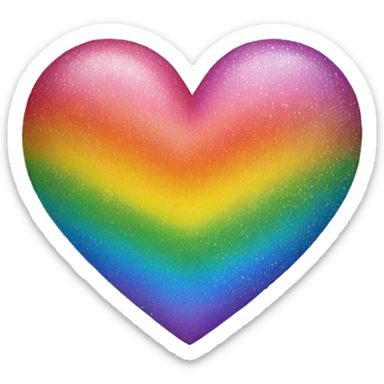 Rainbow heart  sticker