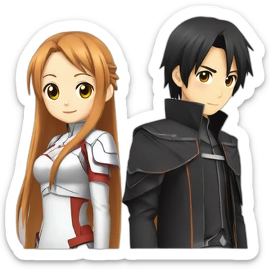 Asuna et Kirito sticker