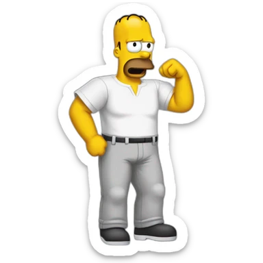 Homer au foot sticker