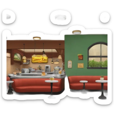 Friends Cafe central perk sticker