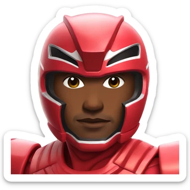 red power rangers sticker