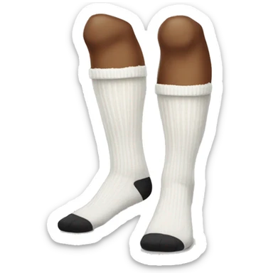 Hairy legs with white dirty crew socks  sticker