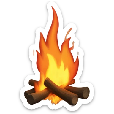 Cozy fire sticker