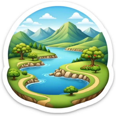Fancy landscape  sticker