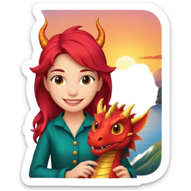 Sara from the dragon puppeteer sun set sara sticker