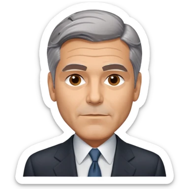 George clooney sighing sticker