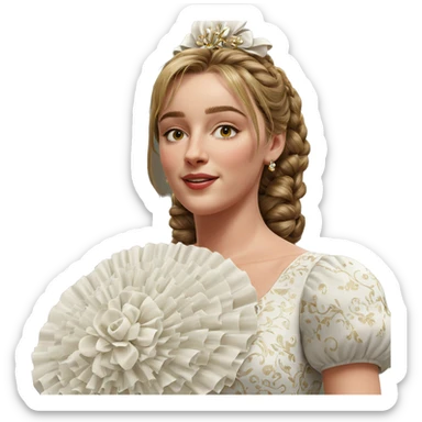 elegant girl in beautiful dress sticker