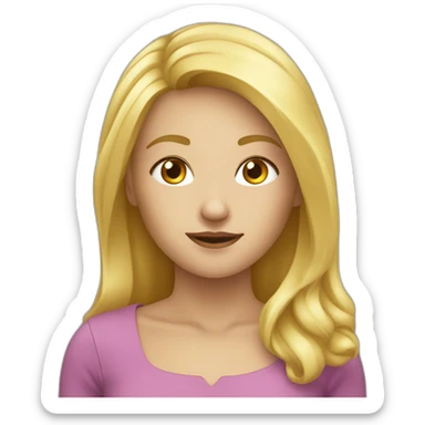 Fille blonde avec mâchoire cassé sticker