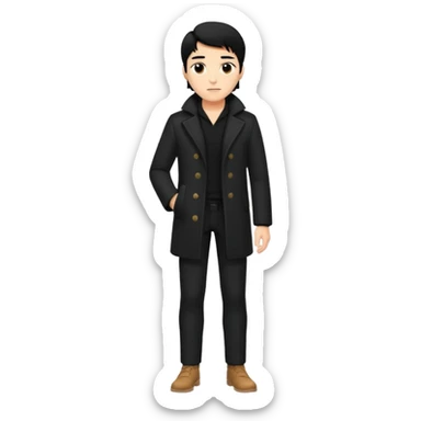 The Walking Man black hair all body sticker