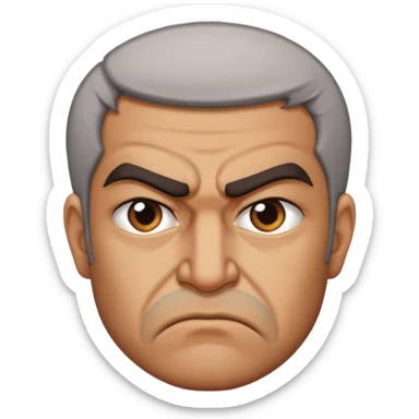 in profile, angry Iranian sticker