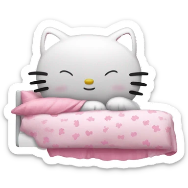 Hello kitty sleeping sticker