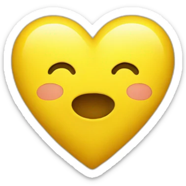 Yellow heart sticker