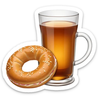 Simit with tea glass sticker