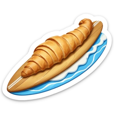 Croissant on the surfboard sticker