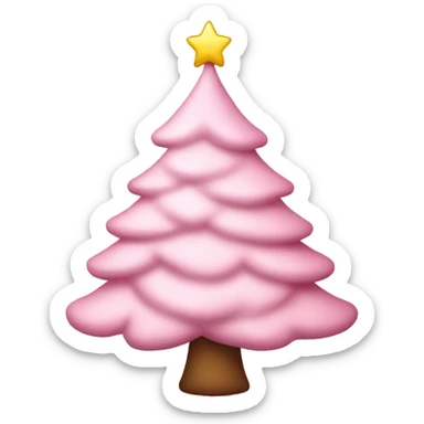 Light pink Christmas tree sticker