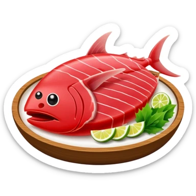Make tuna sashimi iPhone emoji style sticker