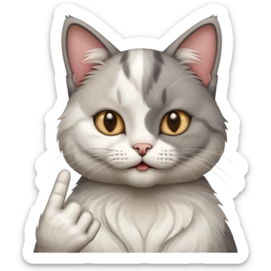 Kedi 🖕🏻 gösteriyor sticker