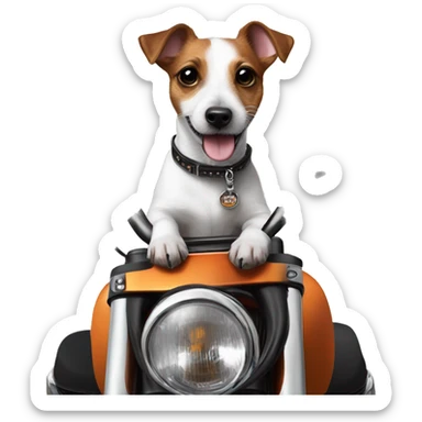 jack russell on harley davidson sticker