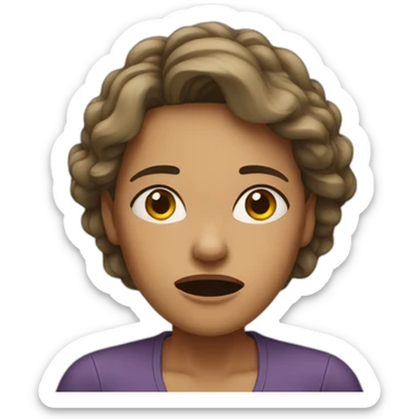 woman frustrated sticker