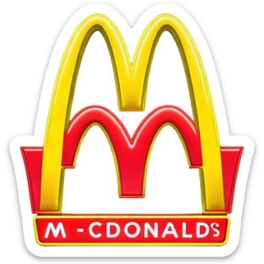 Neon McDonald’s  sticker