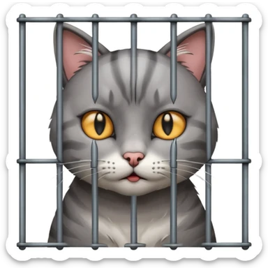 cat jail cry sticker