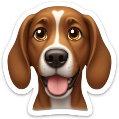 Brown dog sticker