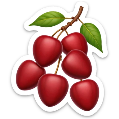 wind blowing over coffee cherries sticker